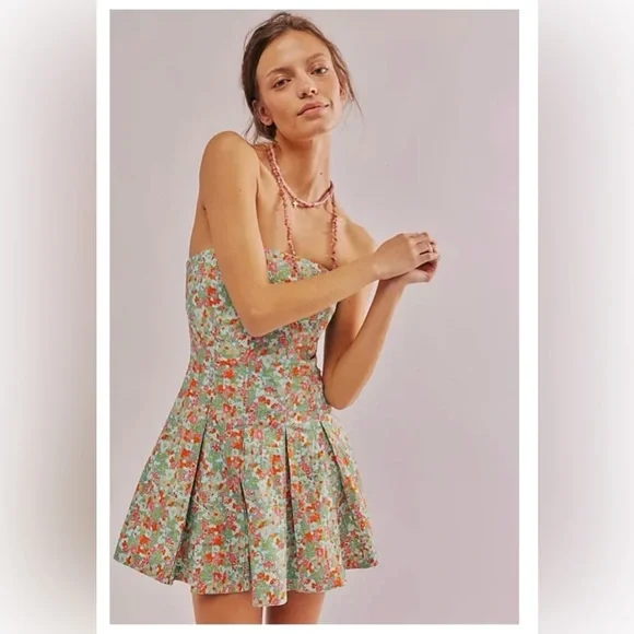 mini dress with cleavage Tulip Blue Crochet Mini Dress